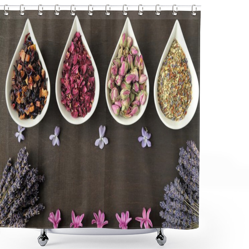 Personality  Flowers For Aromatherapy. Shower Curtains