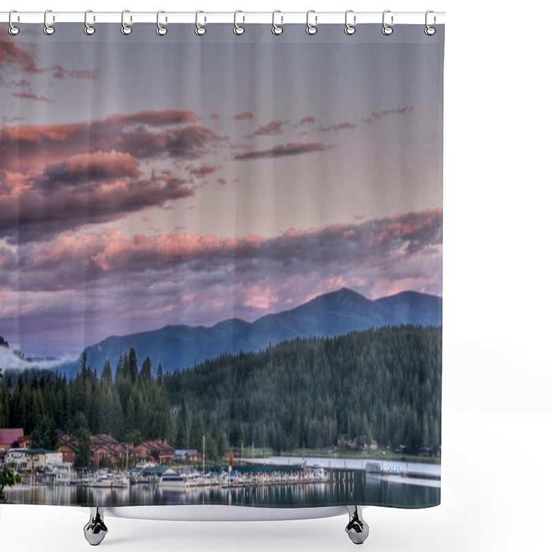 Personality  Lake Pend Oreille Sunset, East Hope, Idaho Shower Curtains