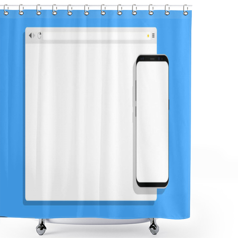 Personality  Browser Window With Cellphone Shower Curtains