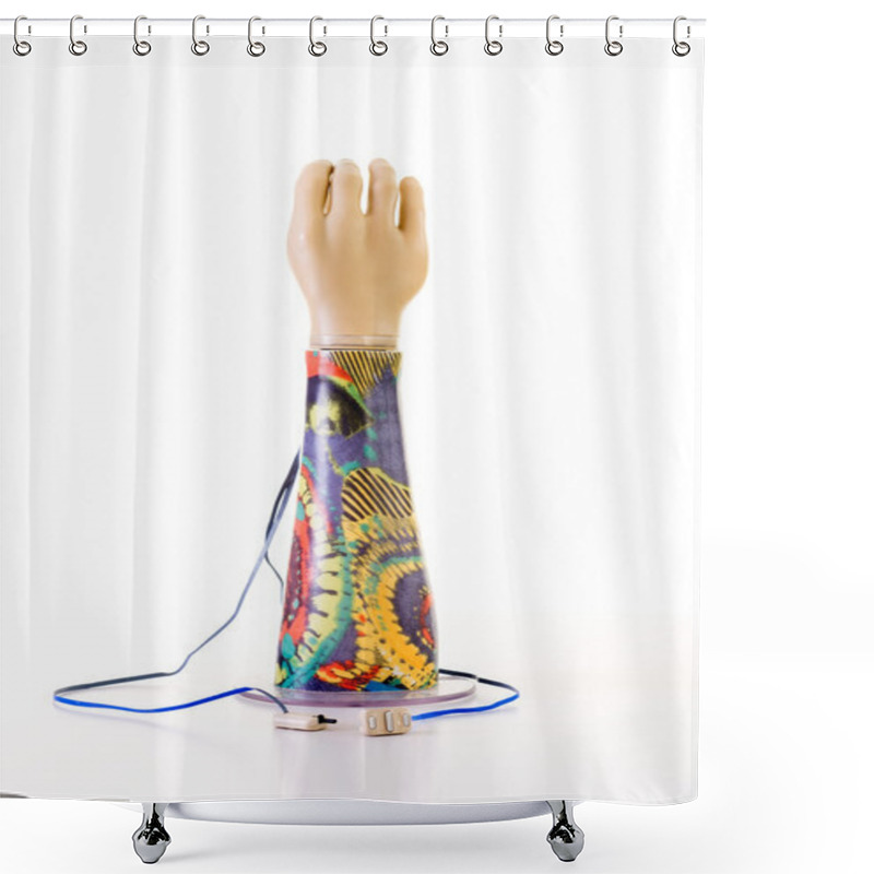 Personality  Electronic Prosthetic Arm  Shower Curtains