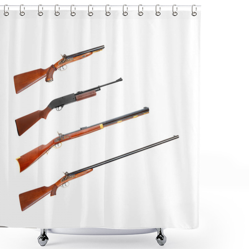 Personality  Collection Of Hunting Rifles Shower Curtains