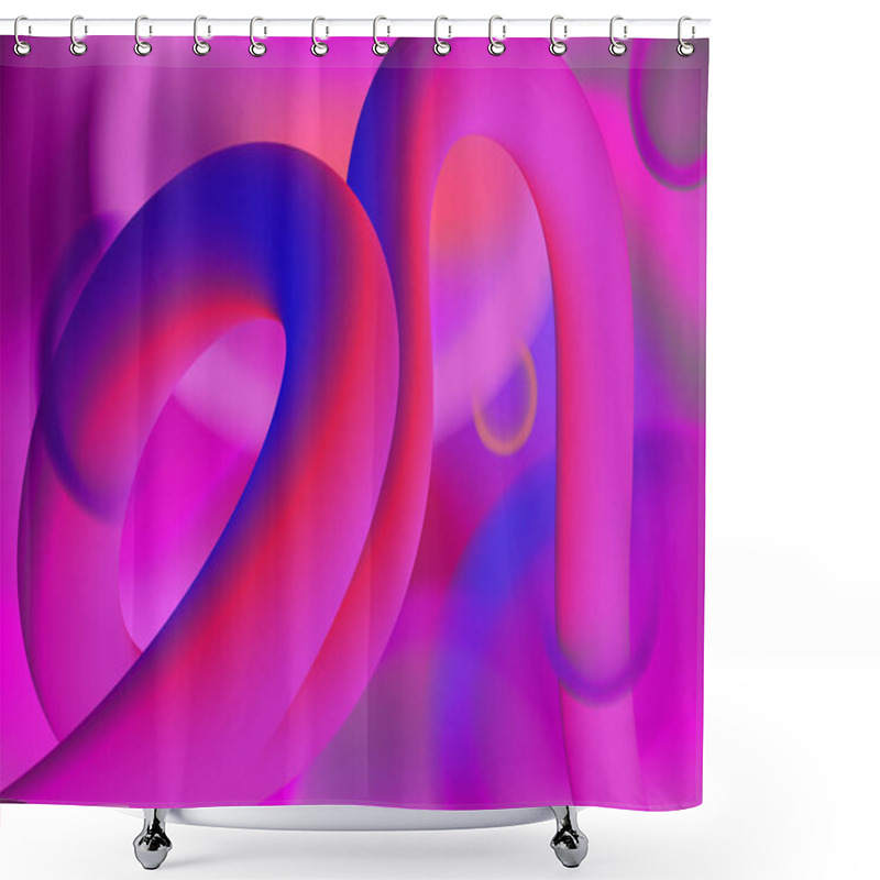 Personality  Purple Fluid Party Elements.  Shower Curtains