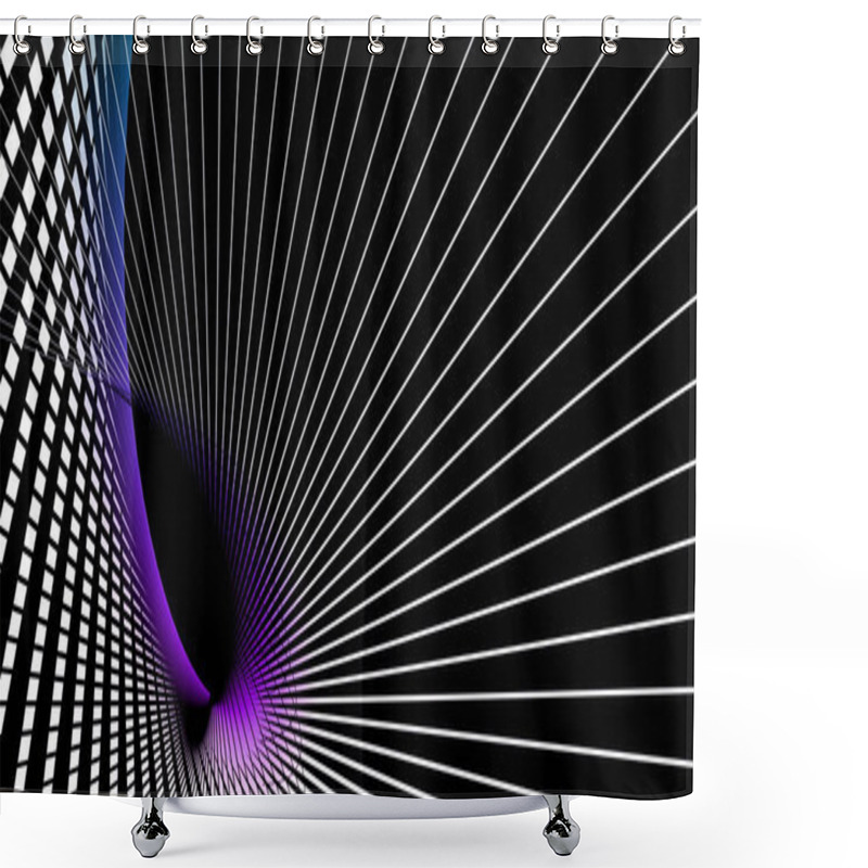 Personality  Morphing Mesmerizing Lines Abstract Pattern Shower Curtains