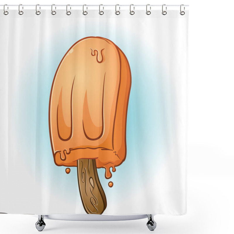 Personality  Orange Popsicle Cartoon Shower Curtains