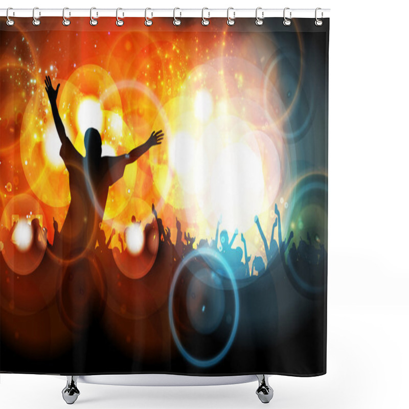 Personality  Music Event Background. Vector Eps10 Illustration. Shower Curtains