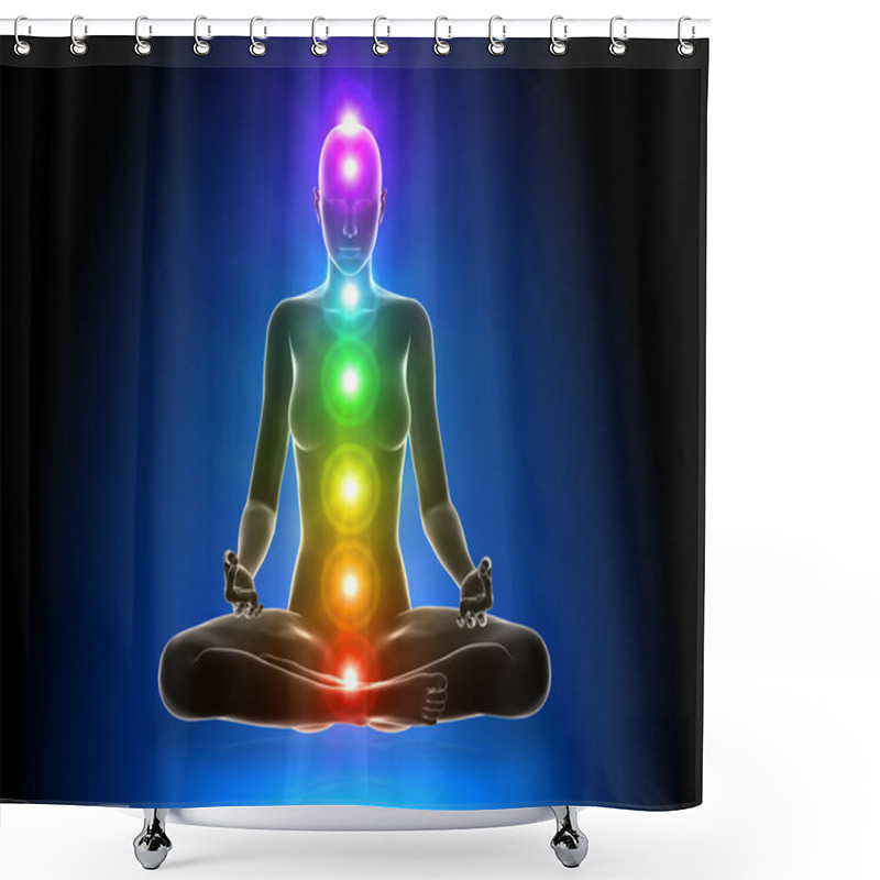 Personality  Meditation - Chakras Shower Curtains