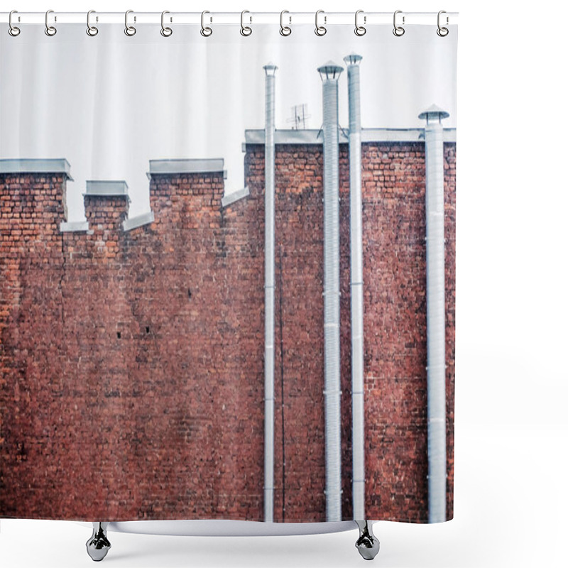 Personality  Old Factory Wall Shower Curtains