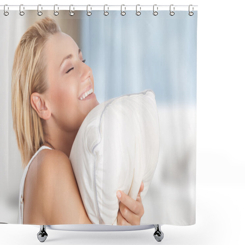 Personality  Happy Girl Enjoying Pillow Shower Curtains