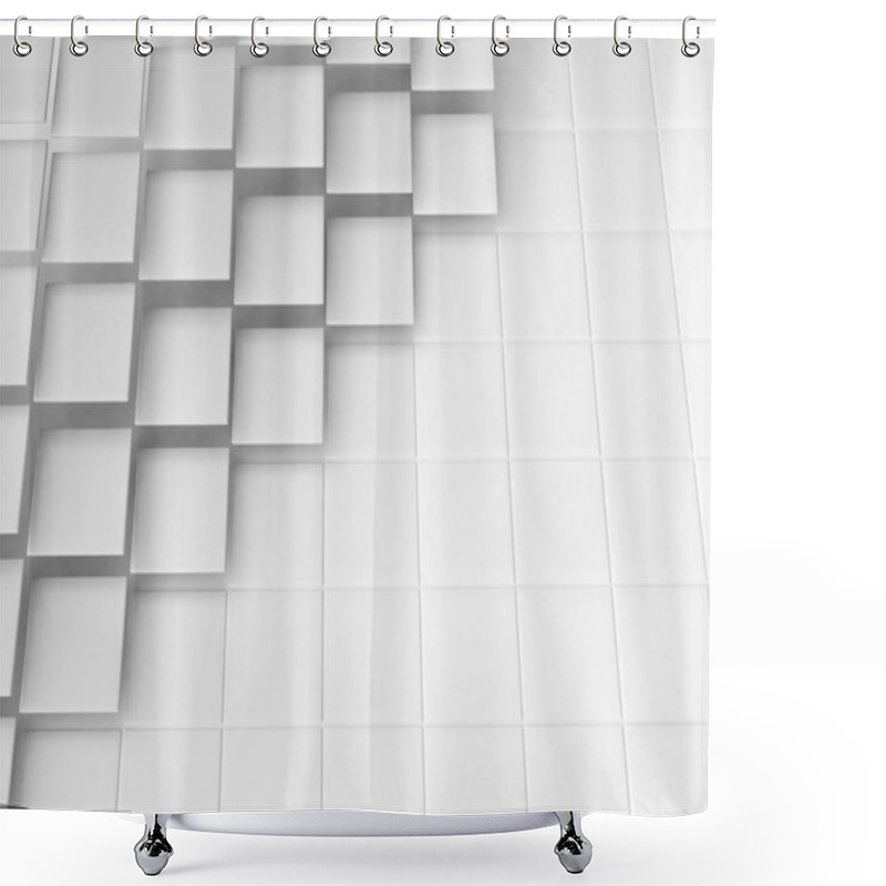 Personality  Abstract Squares 3d Design Background Shower Curtains