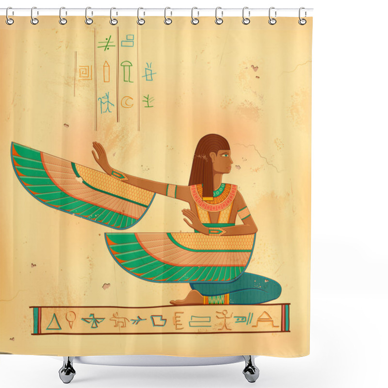 Personality  Egyptian Art Of Human Shower Curtains