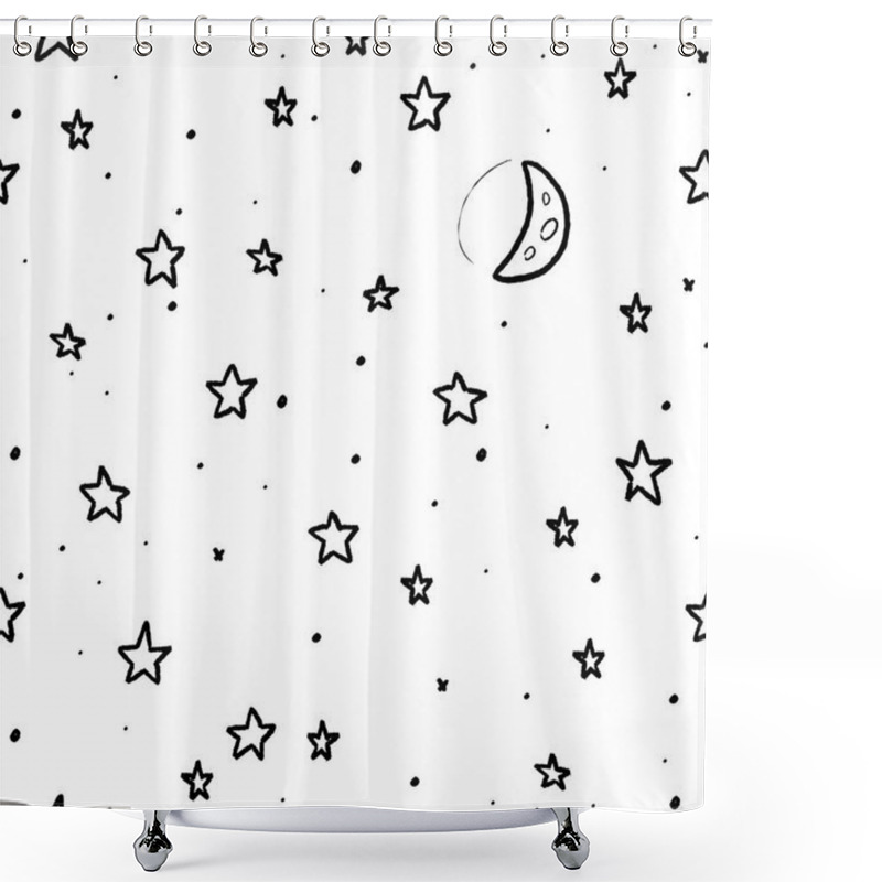 Personality  Night Sky Pattern Shower Curtains