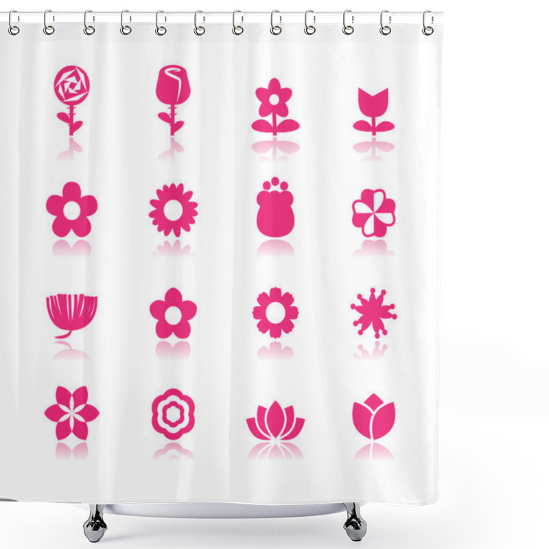 Personality  Flower Vector Set Shower Curtains