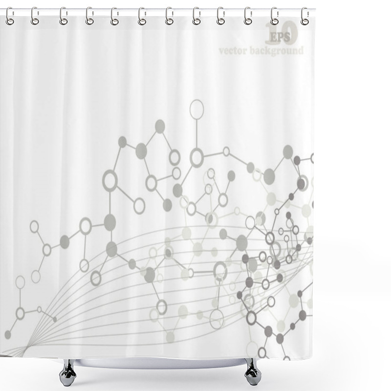 Personality  Molecule Background Shower Curtains