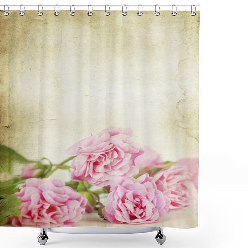 Personality  Close Up On A Bunch Of Pink Roses Shower Curtains