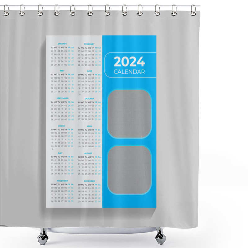 Personality  Unique Calendar Design Template Shower Curtains