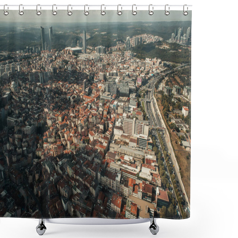 Personality  Aerial View Of Istanbul Cityscape With Skyline, Turkey Shower Curtains