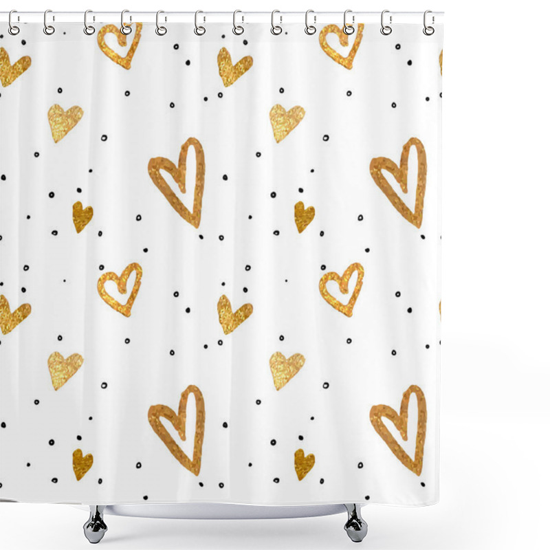 Personality  Abstract Background With Hearts Shower Curtains