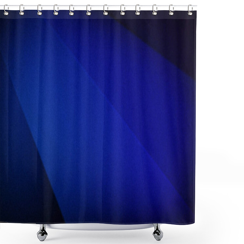 Personality  Deep Blue Abstract Geometric Background With A Grainy Texture And Layered Stripes, Creating A Sleek, Modern Look Ideal For Wallpapers, Templates, And Digital Designs Shower Curtains