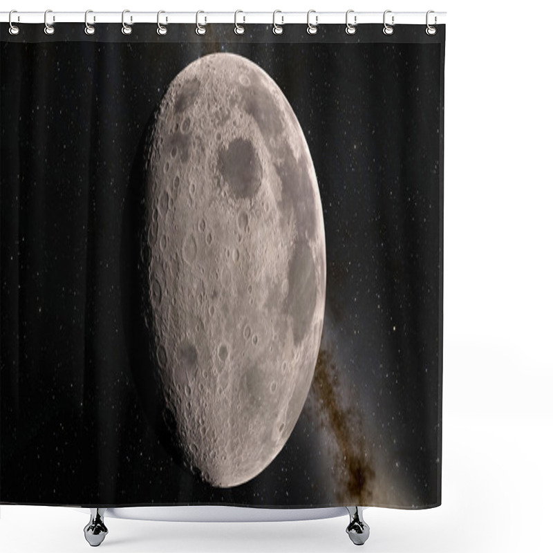 Personality  Moon Scientific Illustration Shower Curtains