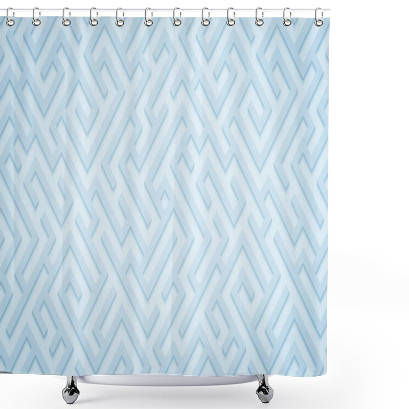 Personality  Geometric Illustration With Maze. Labyrinth. Shower Curtains