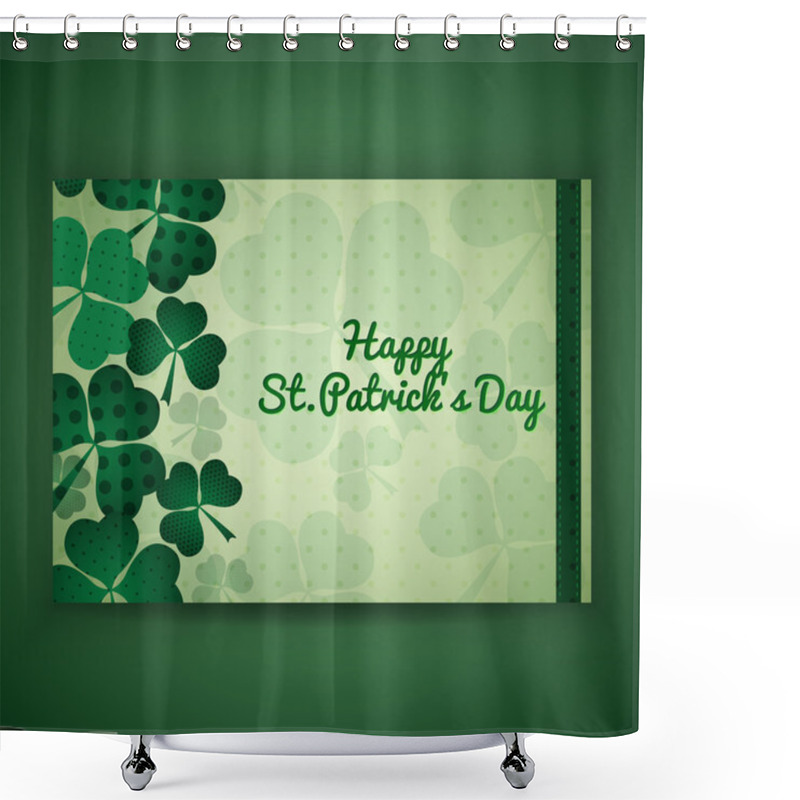 Personality  St. Patrick Greeting Card, Vector Shower Curtains