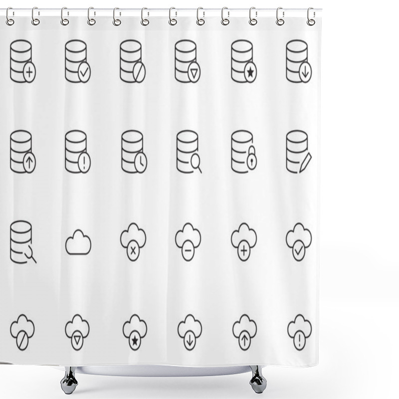 Personality  User Interface Icons 14 Shower Curtains