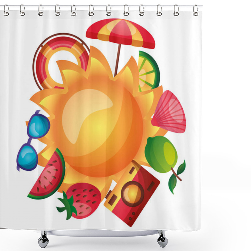 Personality  Summer Time Holiday Shower Curtains