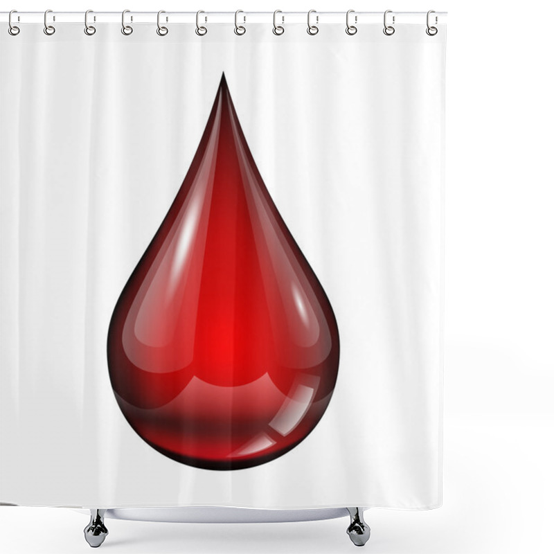 Personality  Drop Of Blood Shower Curtains