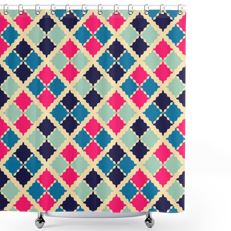 Personality  Retro Beauty Seamless Pattern. Vector Illustration Shower Curtains