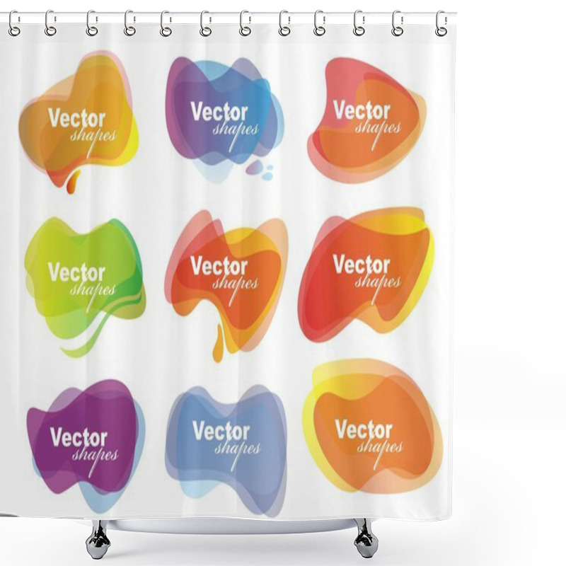 Personality  Vector Shapes For Speech Eps10 Shower Curtains