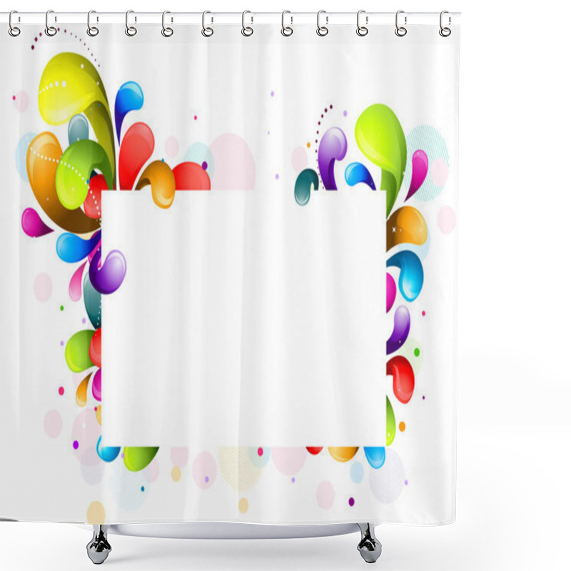 Personality  Rainbow Swirl Frame Shower Curtains