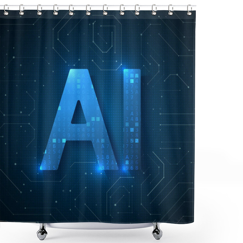 Personality  Artificial Intelligence Illustration Shower Curtains