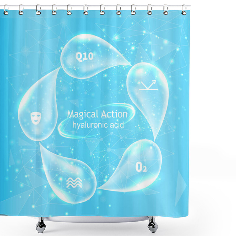 Personality  Magic Drops In Circle  Shower Curtains