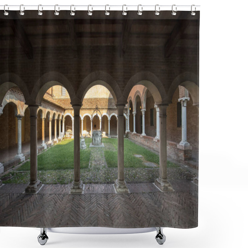 Personality  Cloister Of San Romano In The Cathedral Museum Of Ferrara, Italy Shower Curtains