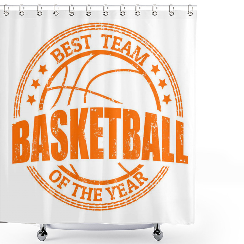 Personality  Basketball Stamp Shower Curtains