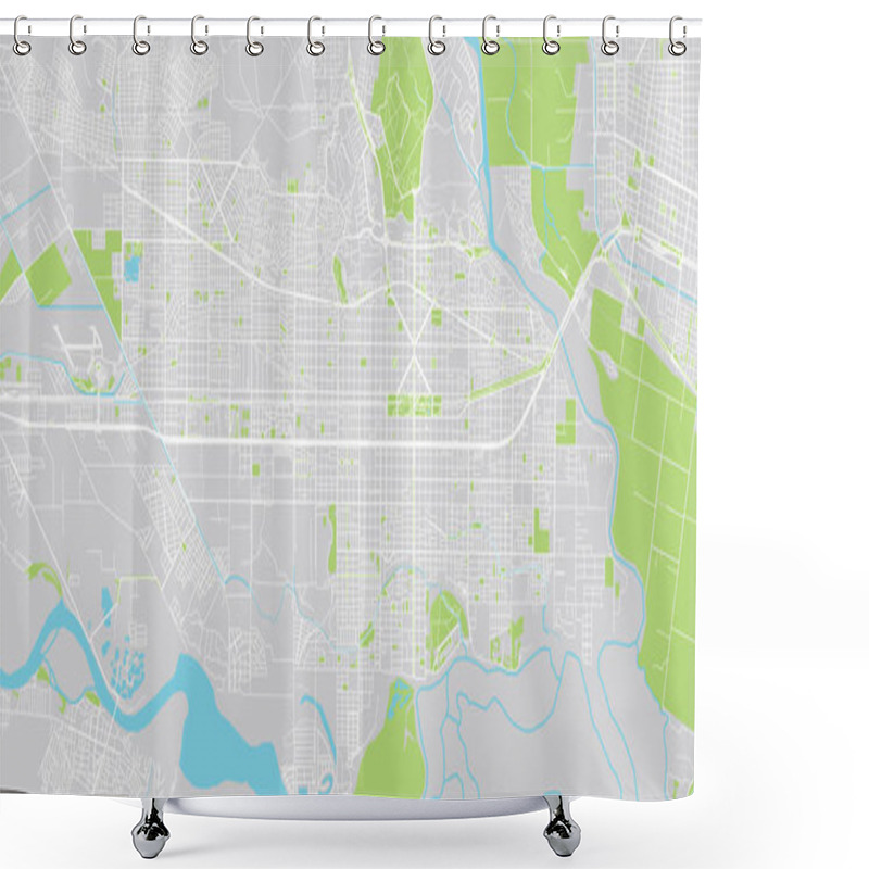 Personality  Urban Vector City Map Of Neuquen, Argentina Shower Curtains