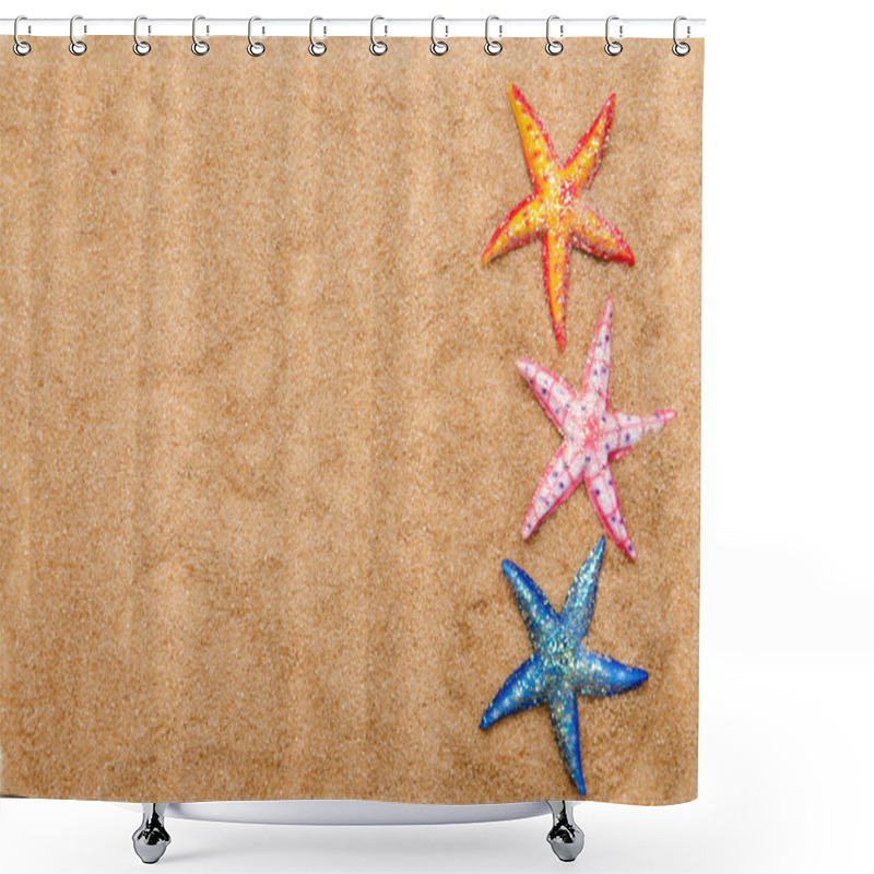 Personality  Sea Stars On The Sand Shower Curtains