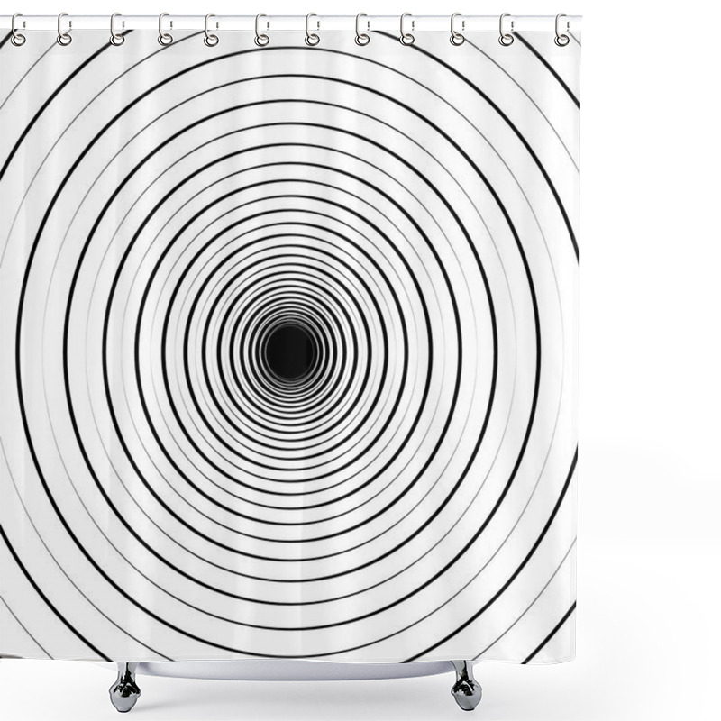 Personality  Ripple Pattern With Concentric Circles. Shower Curtains