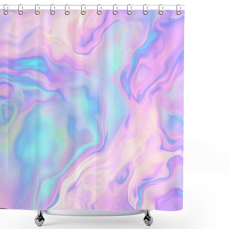 Personality  Rainbow Trippy Background. Iridescent Fluid Texture. Liquid Holographic Pattern. Acid Rainbow Waves. Crazy Turbulence Effect. Shower Curtains