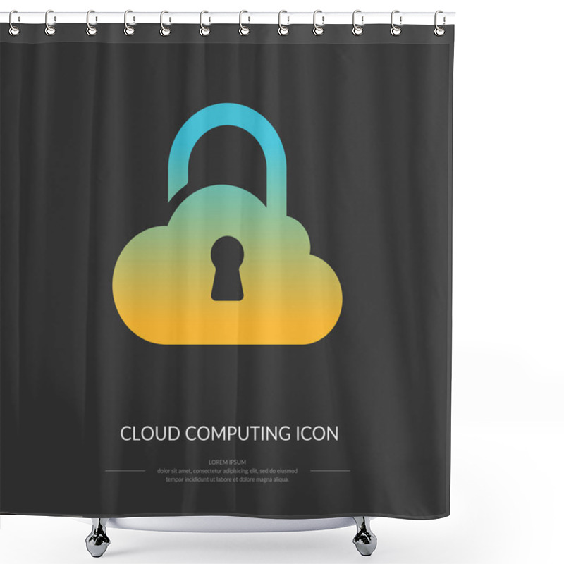 Personality  Cloud Computing Icon. Shower Curtains