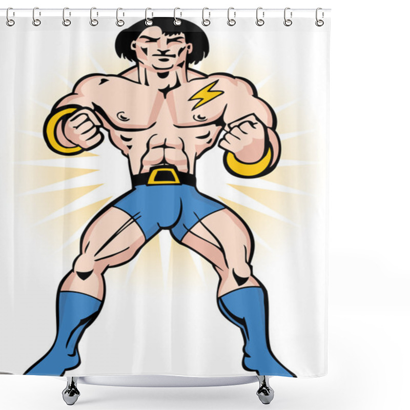 Personality  Muscle Hero Shower Curtains