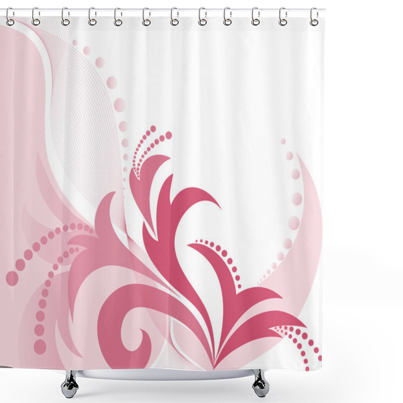 Personality  Pink Floral Background Shower Curtains