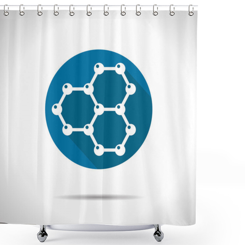 Personality  Graphene Flat Icon Shower Curtains