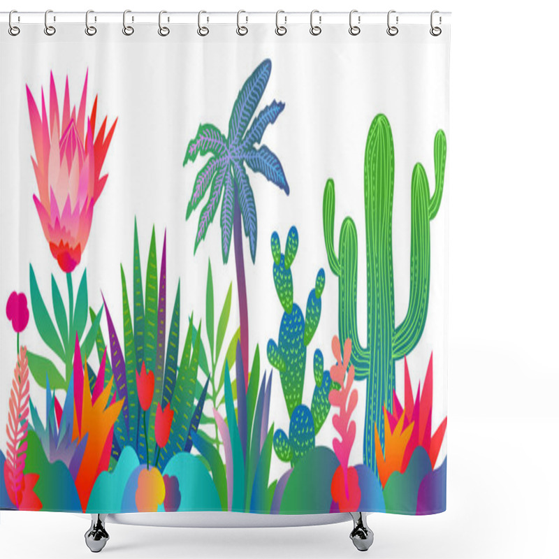 Personality  Fantasy Tropical Landscape.  Shower Curtains