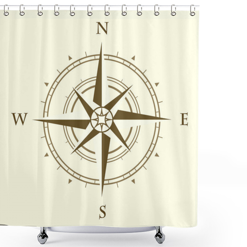 Personality  Compass Shower Curtains