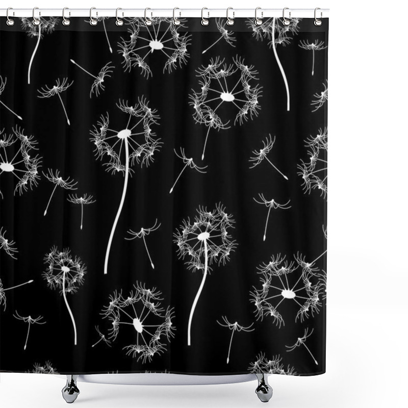 Personality  Seamless Pattern Dandelion Shower Curtains