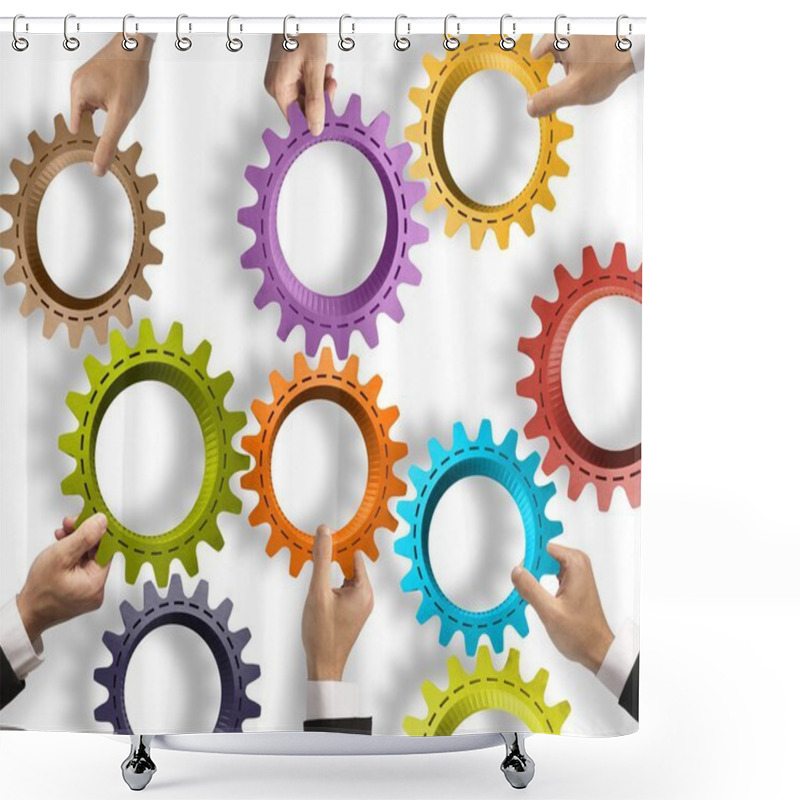 Personality  Teamwork And Integration Concept Shower Curtains