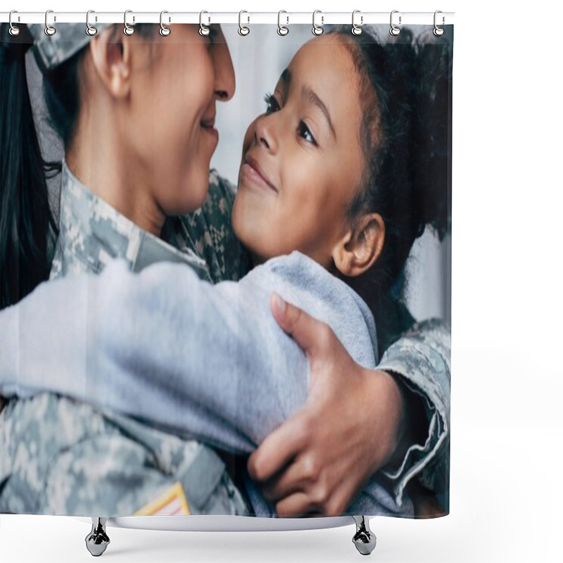 Personality  Happy Daughter Hugging Mother   Shower Curtains