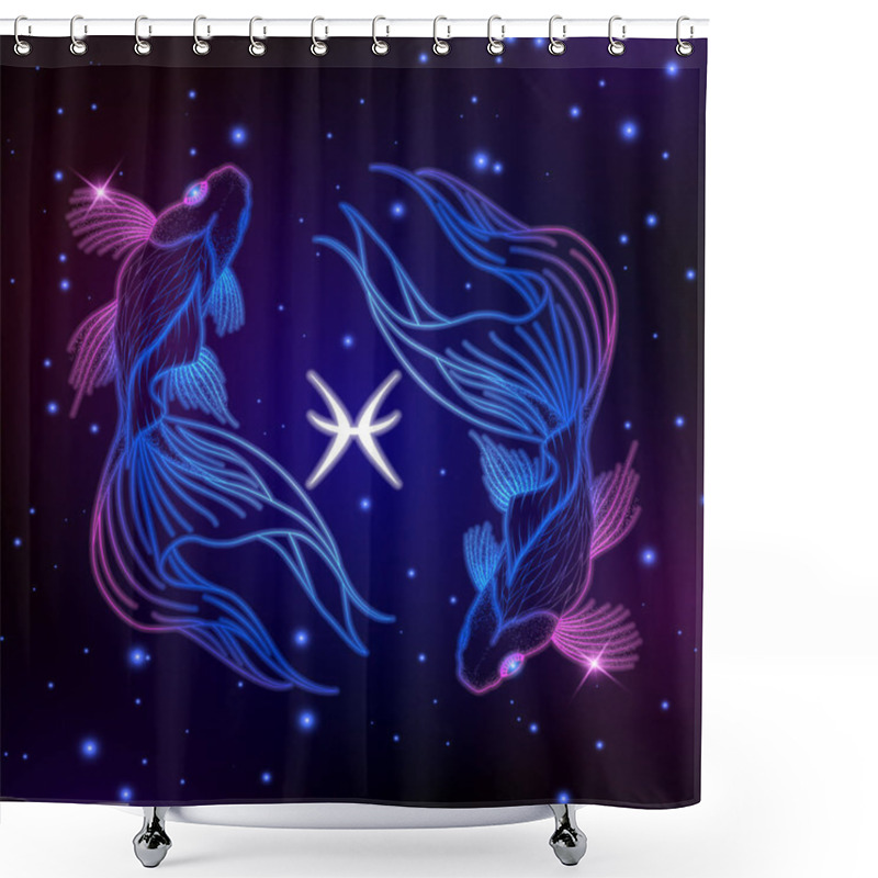 Personality  Pisces Zodiac Sign Shower Curtains