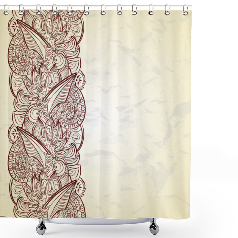 Personality  Oriental Paisley Border Shower Curtains